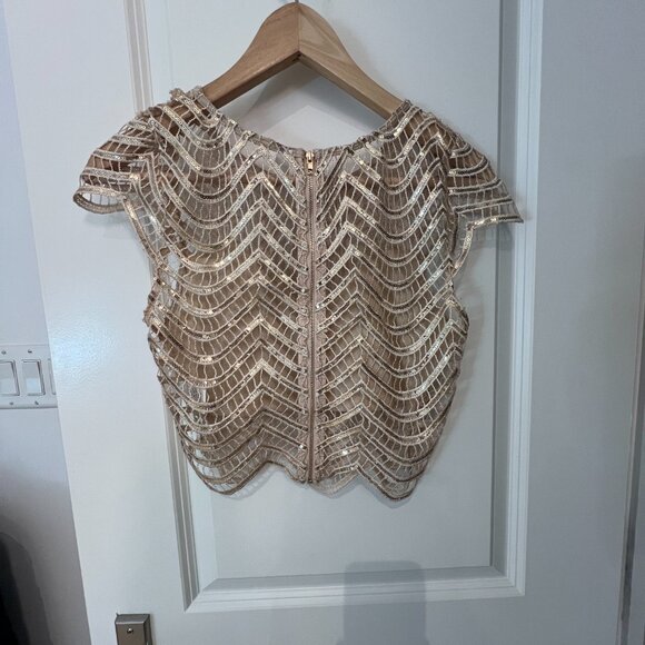 Gold Lace crop top - S - Picture 4 of 4